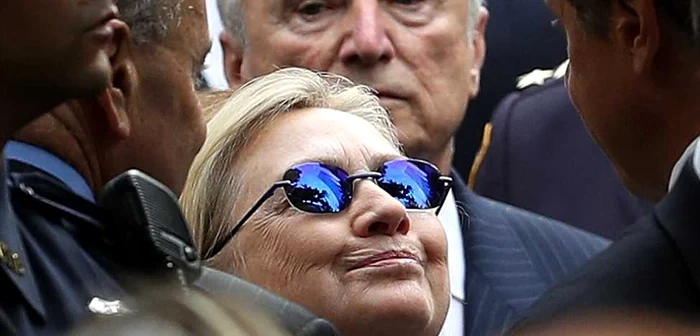 Candidata democrată  pentru Casa Albă, Hillary Clinton, la ceremoniile de comemorarea de la WTC