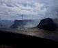 Incendiu la ferma de pui Gătejeşti - Vâlcea Foto ISU Vâlcea