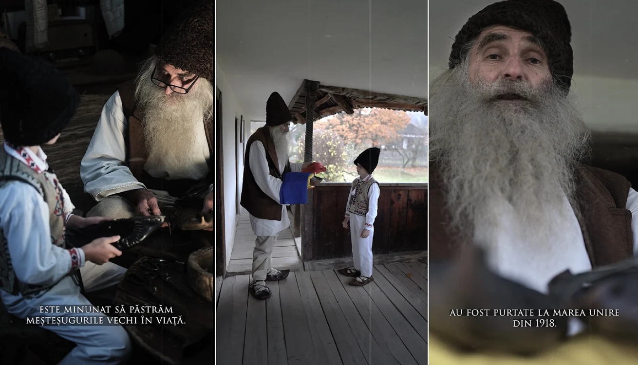 Legături de opinci clip de promovare a jandarmeriei de Ziua Națională a României 2023 Colaj