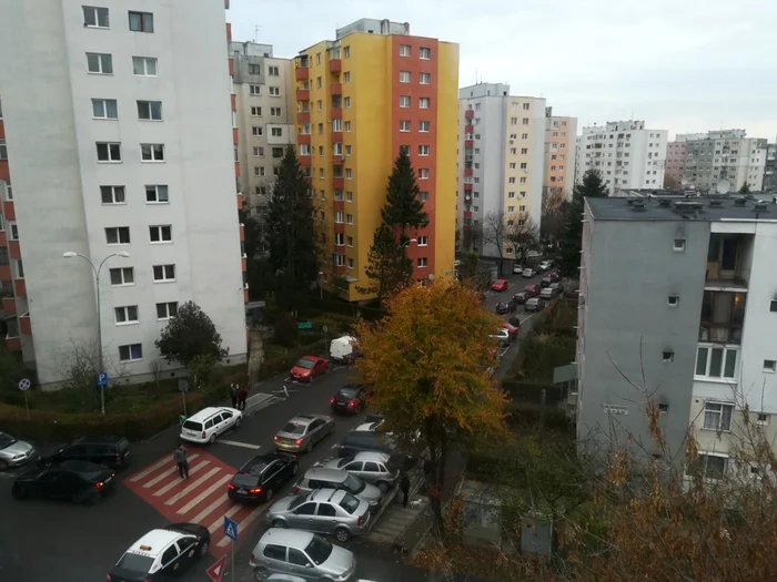 Blocaj în trafic, cartier Mănăştur