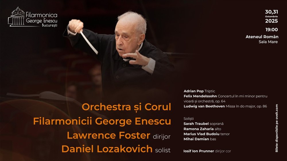 Renumitul dirijor Lawrence Foster,  o marcă de noblețe la Filarmonica George Enescu