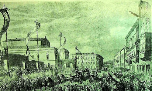 Sărbătorirea Unirii Principatelor Române la 24 ianuarie 1862 (foto: Facebook / Arhivele Naționale ale României)