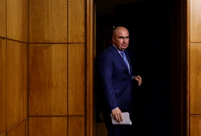 Ilie Bolojan susține o conferință de presă despre al doilea pachet de măsuri fiscale și reforme. FOTO Inquam Photos / Octav Ganea