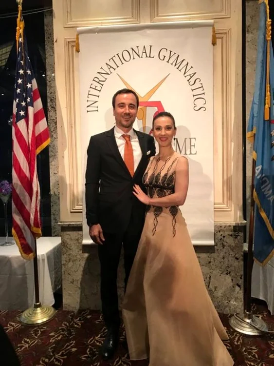 Andreea Raducan, alaturi de sotul ei, Daniel Tandreu, in Oklahoma