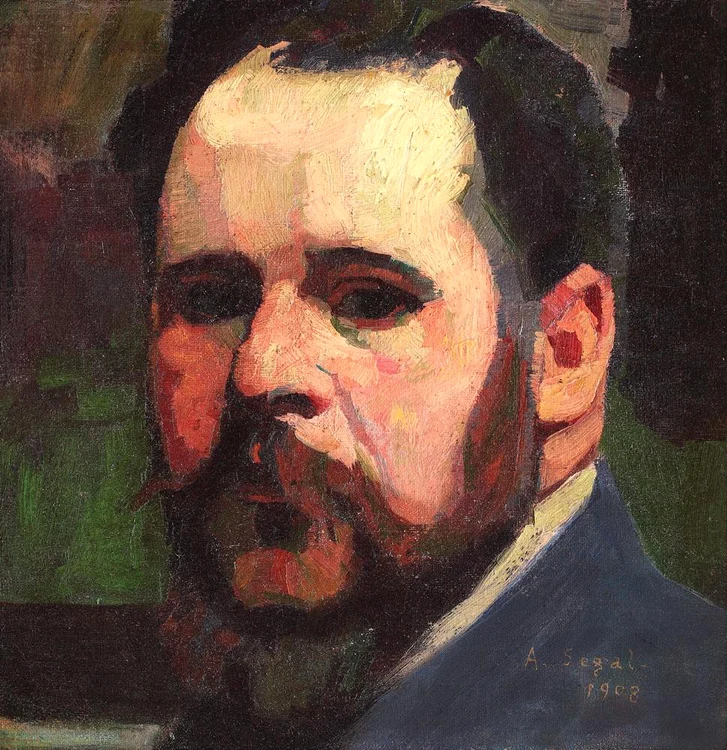 „Autoportret“ (ulei pe pânza, 1908) al lui Arthur Segal (1875, Iai-1944, Londra)