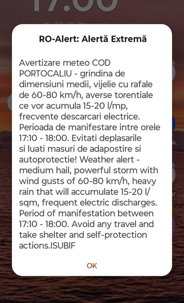 Alertă extremă pentru București: Descărcari electrice și rafale 80 km/h. Au fost emise mesaje RO- Alert