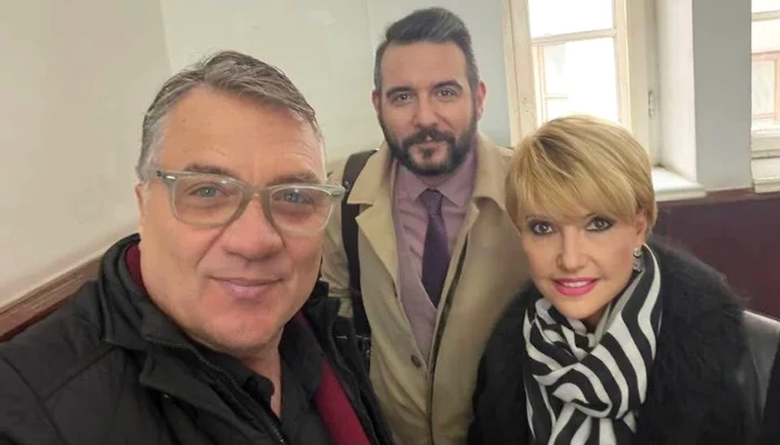 Marina Almășan, Sorin Mărcuș și avocatul Adrian Cuculis, la tribunal foto: Facebook 