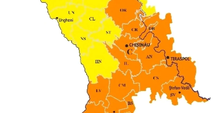 Vremea se raceste. FOTO Captura meteo.md