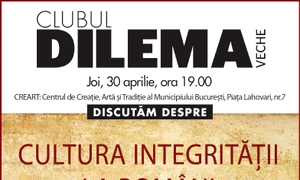 Clubul Dilema veche, 30 aprilie: "Cultura integrității la români" jpeg