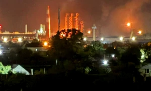 Rafinarie atacata in Rusia FOTO X Nexta jfif