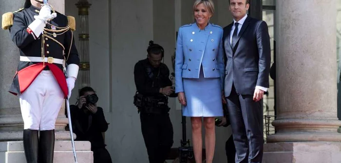 Brigitte şi Emmanuel Macron, la Elysee