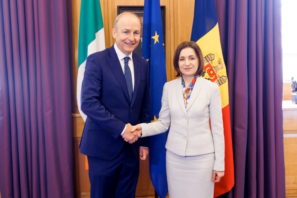 Maia Sandu a întreprins vizita în Irlanda în data de 8 aprilie. FOTO: Presedinte.md
