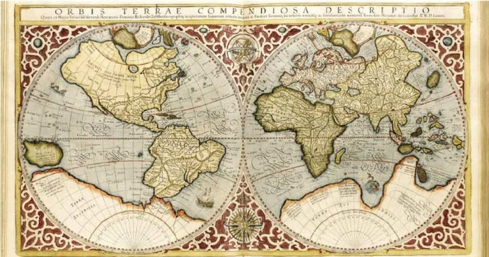 Planisfera lui Rumold Mercator, 1587