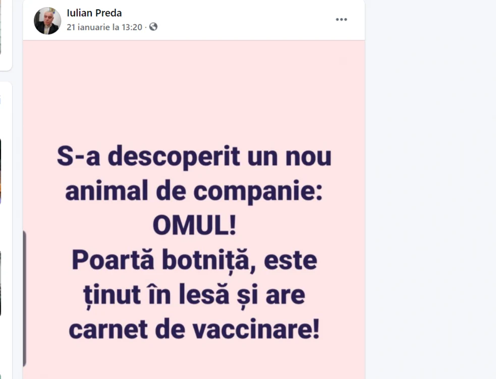 postari facebook primar iulian preda