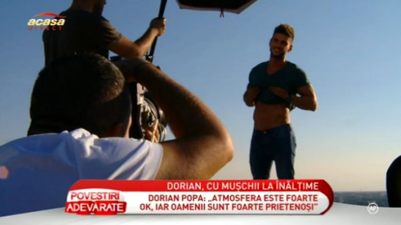 Dorian Popa, şedinţă foto la înălţime
