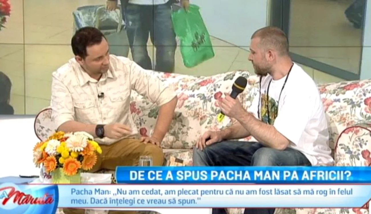 Pacha Man a venit în emisiunea lui Măruţă pentru a povesti prin ce a trecut la show-ul "Sunt celebru, scoate-mă de aici"