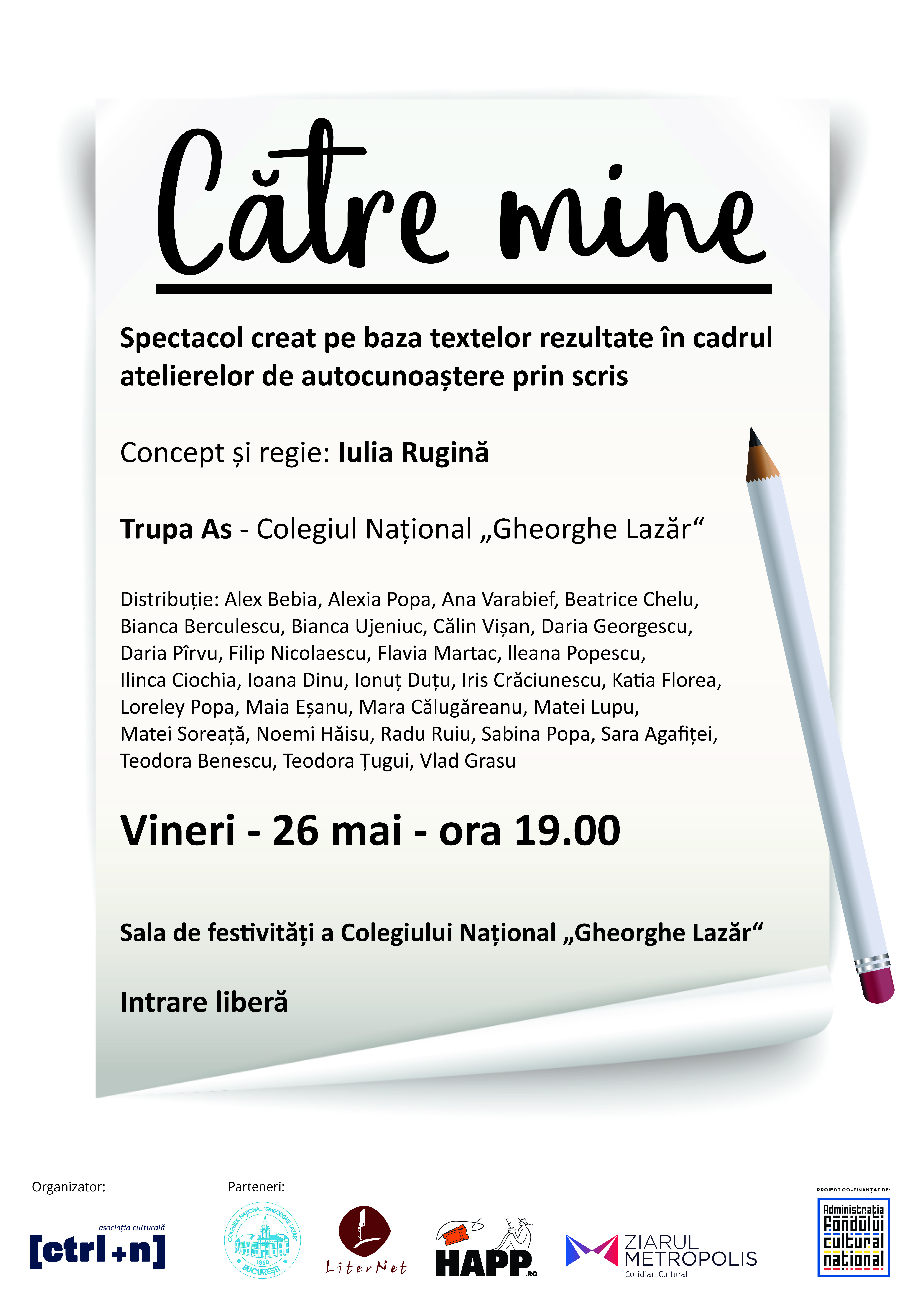 Catre mine afiș spectacol jpg