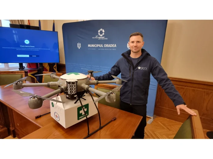 Rory Houston, fondatorul Sky Network, susţine că drona are soft-uri de ultimă generaţie Foto: PMO