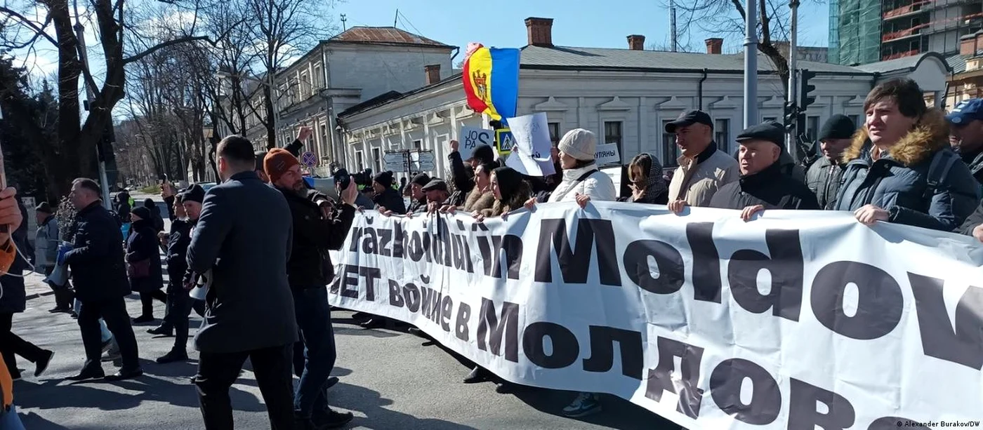Proteste organizate de opoziția pro-rusă din Republica Moldova (imagine din 12 martie)