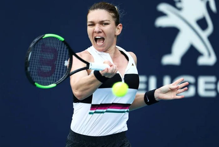 Simona Halep, in actiune la Miami Open 2019FOTO: Guliver/ Gettyimages