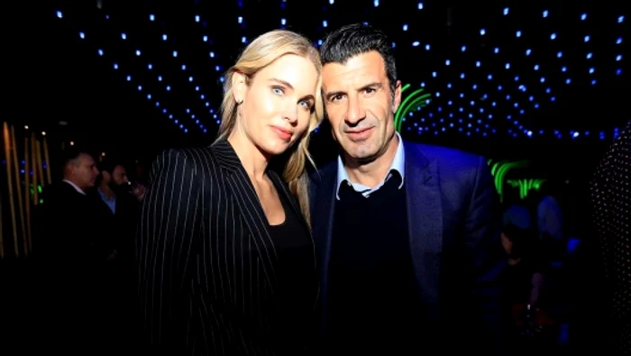 Luis Figo, alături de soție
