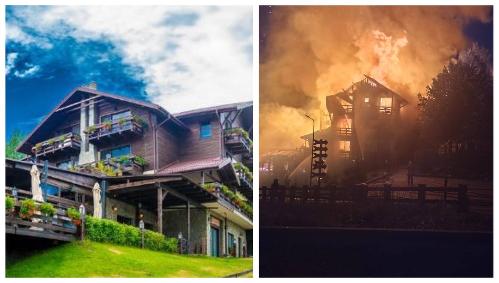 Un incendiu a mistuit Pensiunea Maggie's Ranch din Râşnov. Ce dificultăți au întâmpinat pompierii: „N-au aripi”