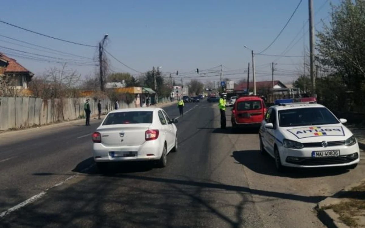 Bărbatul a fost prins la volan, deşi nu avea permis FOTO IPJ Ialomiţa