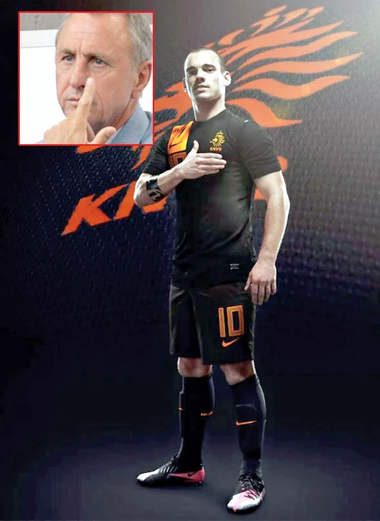 
    Sneijder a prezentat  noul echipament  al Olandei  