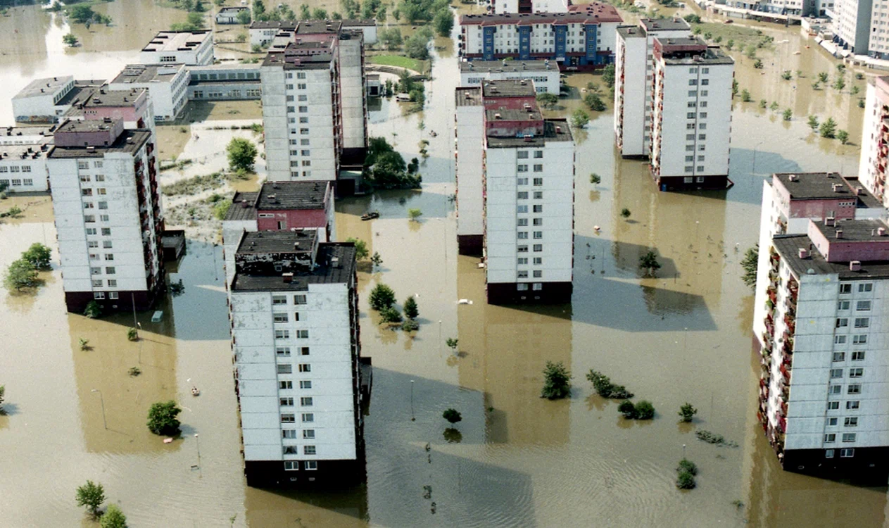 Viitura din 1997 a acoperit aproape 50% din orașul Wroclaw. Foto: wroclaw.pl