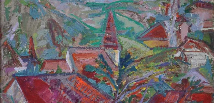 Tabloul donat de artista Ioana Crăciun Dobrescu.