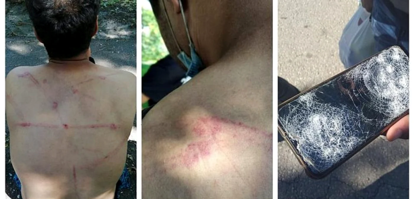 Euronews: migranţi bătuţi de poliţia de frontieră - foto realizată în 8 august 2020