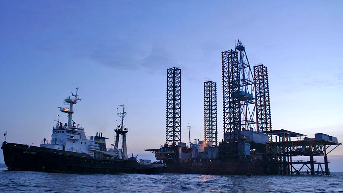 Platforma de gaz rusească din Marea Negră/ FOTO: Chernomorneftegaz