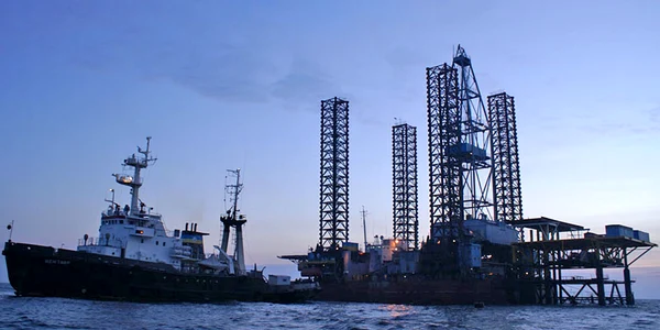 platforma de gaz rusească din Marea Negră/ FOTO: Chernomorneftegaz