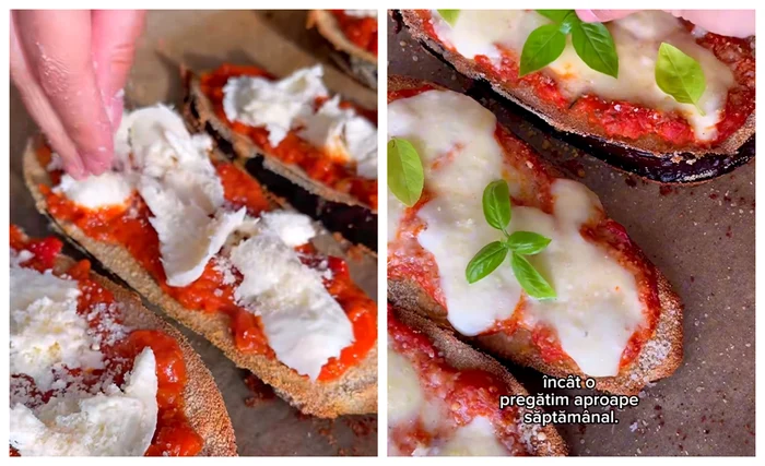 Vinete coapte cu roșii și mozzarella / FOTO: Colaj captură video