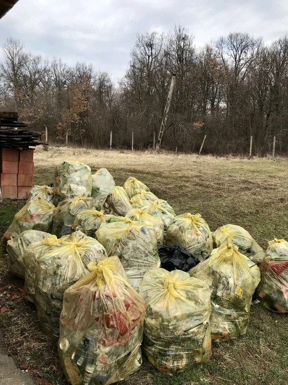 40 de saci au fost umpluţi cu deşeuri                                              FOTO: facebook.com/Adriana.ads
