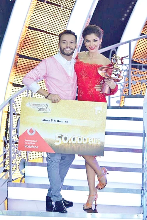 
    Alina Pușcaș și Bogdan Boantă  au câștigat tofeul „Dansează printre  stele” şi premiul în valoare de 50.000 €  