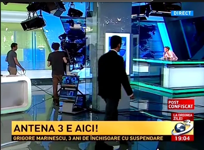 Imagini din sediul confiscat al Antenei 3