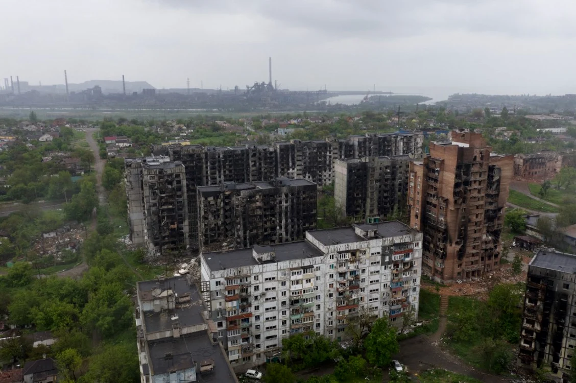 Uzina Azovstal, din Mariupol foto: AFP