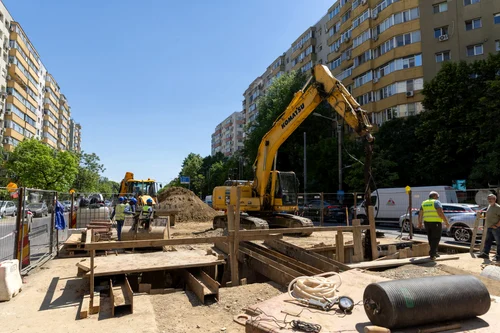 Lucrări rețele subterane în București FOTO Facebook / Primăria Municipiului Bucureşti