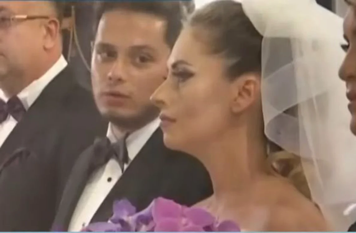 Bianca Sârbu s-a căsătorit religios cu partenerul ei de viață, Bogdan Romanescu Foto: Captură YouTube