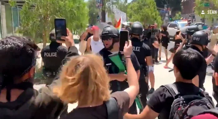 Proteste violente în LA. FOTO captură video