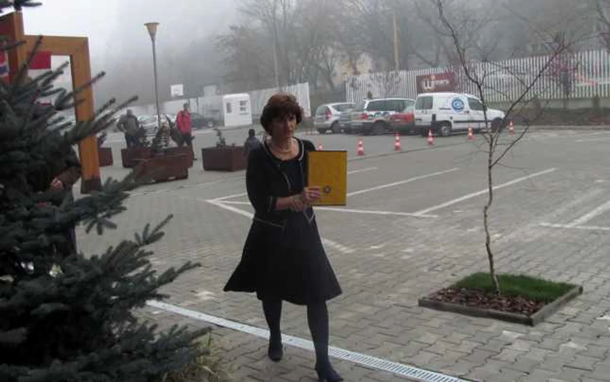 Simona Baciu,la inaugurarea primei şcoli „verzi“ din România  FOTO: Florina Pop