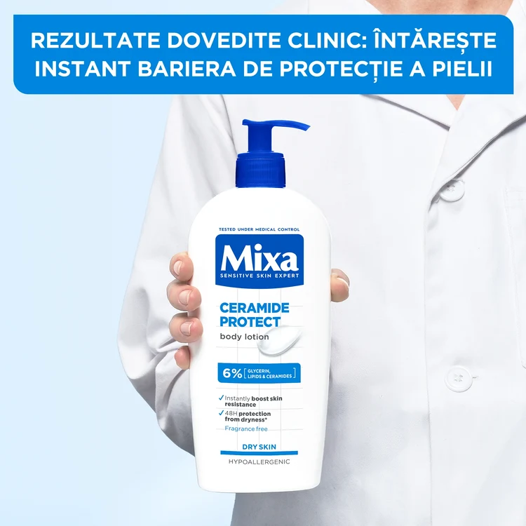 Loțiune de corp cu ceramide pentru hidratare de la Mixa Foto Mixa România