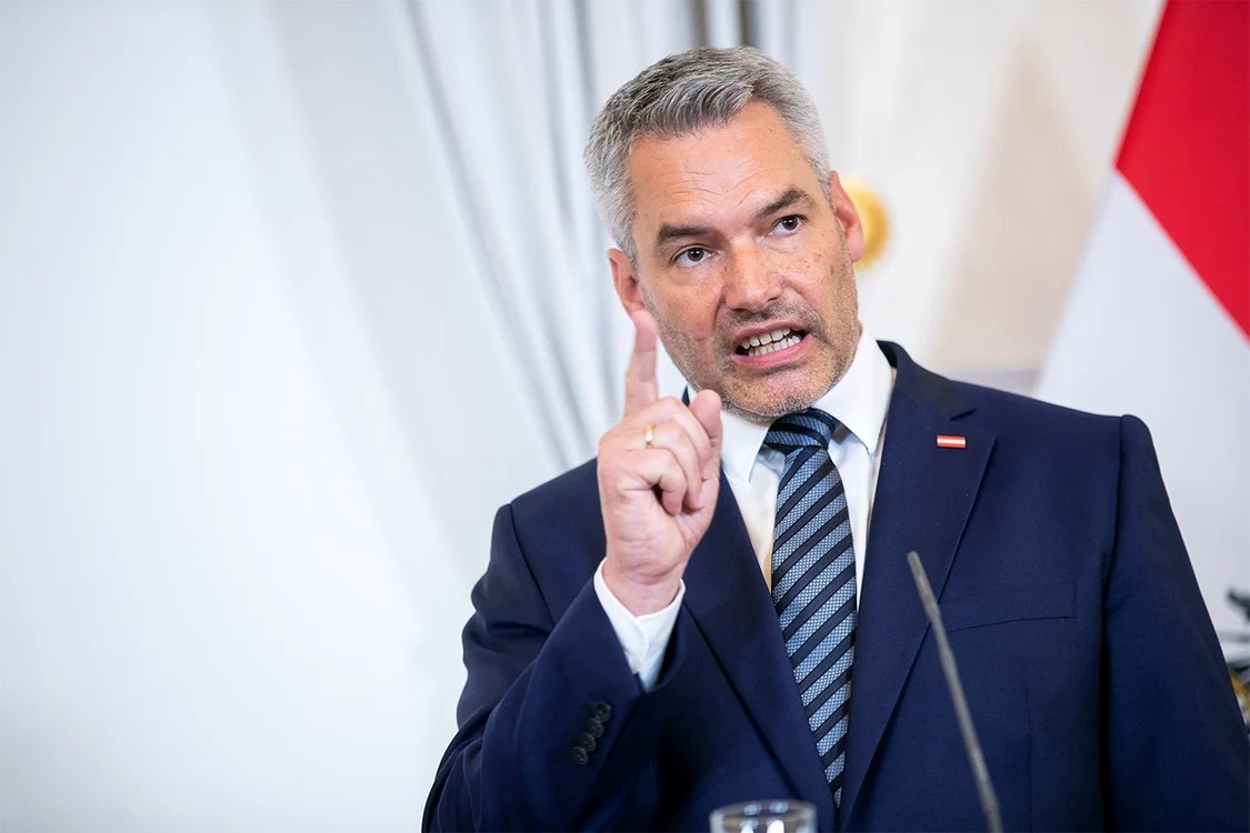 Karl Nehammer, cancelarul Austriei, merge în Bulgaria pe 23 ianuarie FOTO EPA EFE