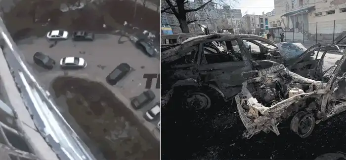 cub război ucraina parcare animat gif