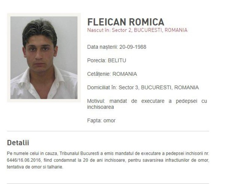 Autorităţile aduc în ţară un criminal aflat pe lista MOST WANTED a Poliţiei Române din 2016