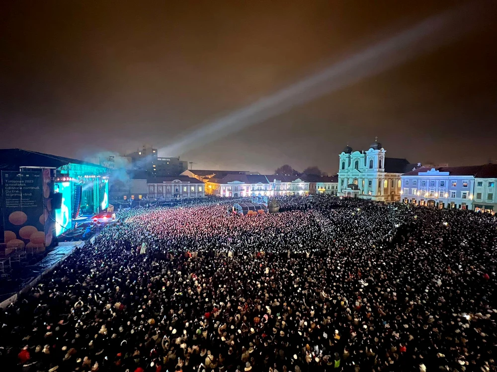 Piața Unirii din Timișoara la concertul cu Jessie J FOTO Bianca Purice Azap