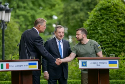 Klaus Iohannis si Volodimir Zelenski FOTO Adm Prez