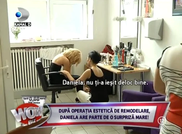 Daniela Gyorfi a fost victima unei farse făcute de echipa Kanal D (captură: WOWbiz)