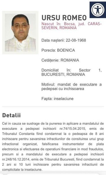 Escroc cu două mandate de executare a unor pedepse cu închisoarea, prins de polițiști și încarcerat 